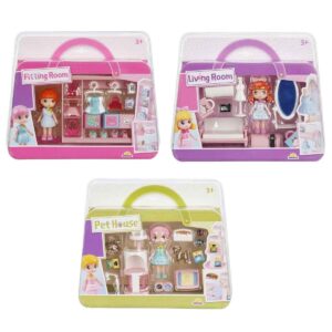 4364 SUN-YFN- Bebek ve Odası Oyun Seti 3 asorti