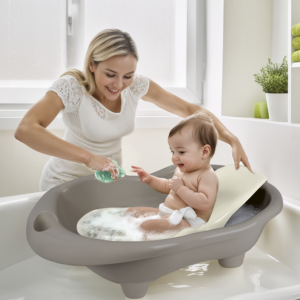 7270 HİPPO OYUNCAK BEBEK YIKAMA KÜVETİ VE DESTEĞİ STONE GRİ