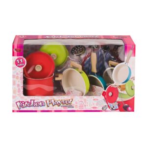 ATF-3815-7A Renkli Emaye Tencere Tava Seti 11 Parça -Vardem Oyuncak