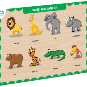 CAAHS-3213 CA GAMES AHŞAP VAHŞİ HAYVANLAR BUL-TAK