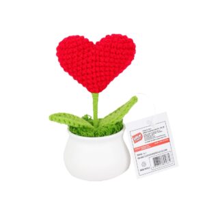 FL-7 12Lİ Kroşe Örgü Saksıda Kalp -Birliktoys