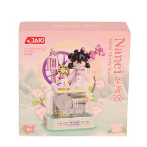 HK114 JAKİ KİRAZ ÇİÇEĞİ MÜZİK KUTUSU 127 PARÇA BLOCK OYUNCAK