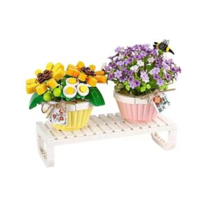 LZ1674 LOZ Eternal Flowers Serisi - Saksıda Çiçekler ''Letters from Spring Baby’s Breath'' ''Daisy With Bee'' 534 Parça Yapım Seti
